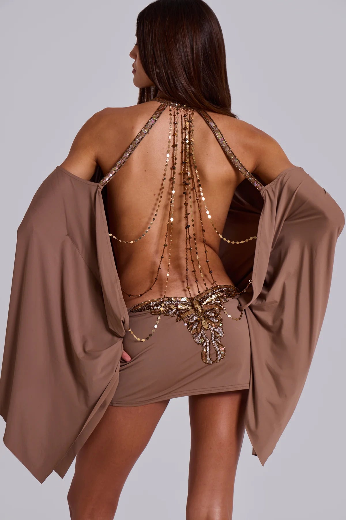 Get 70% Off On The Alula Embellished Butterfly Mini Dress 💕