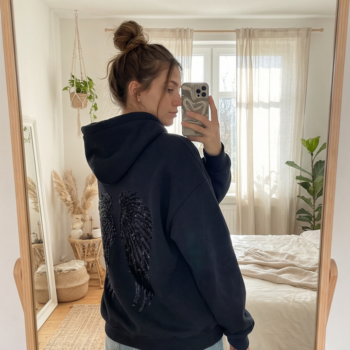 Profitez aujourd'hui seulement de 70 % de réduction sur le sweat à capuche Lovaana Angel 💕