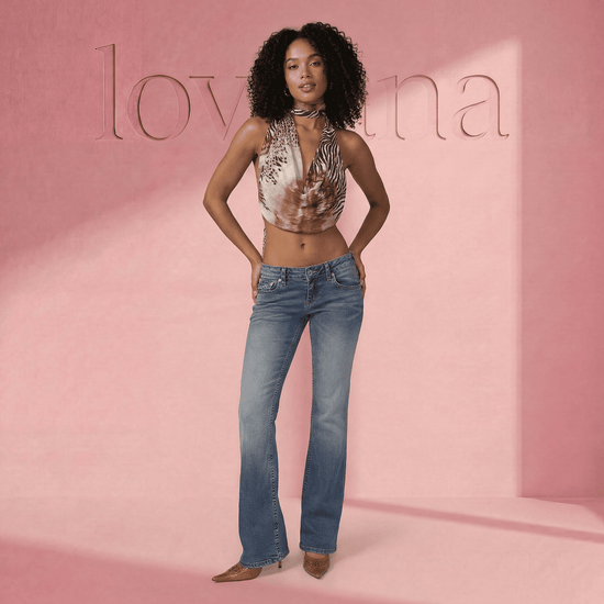 Sichern Sie sich 50 % Rabatt auf die Lovaana Rise Flare Jeans