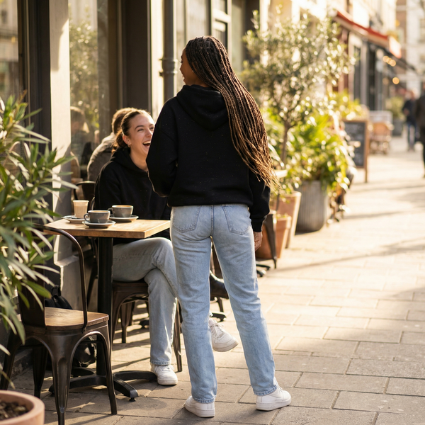 Sichere dir heute 70 % Rabatt – Lovaana Original Schwarzer Hoodie 💕