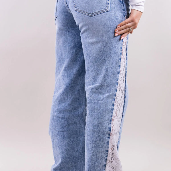 The Viral Lace BBL Jeans - 50% Off Today Only 🍑